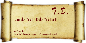 Tamási Dániel névjegykártya